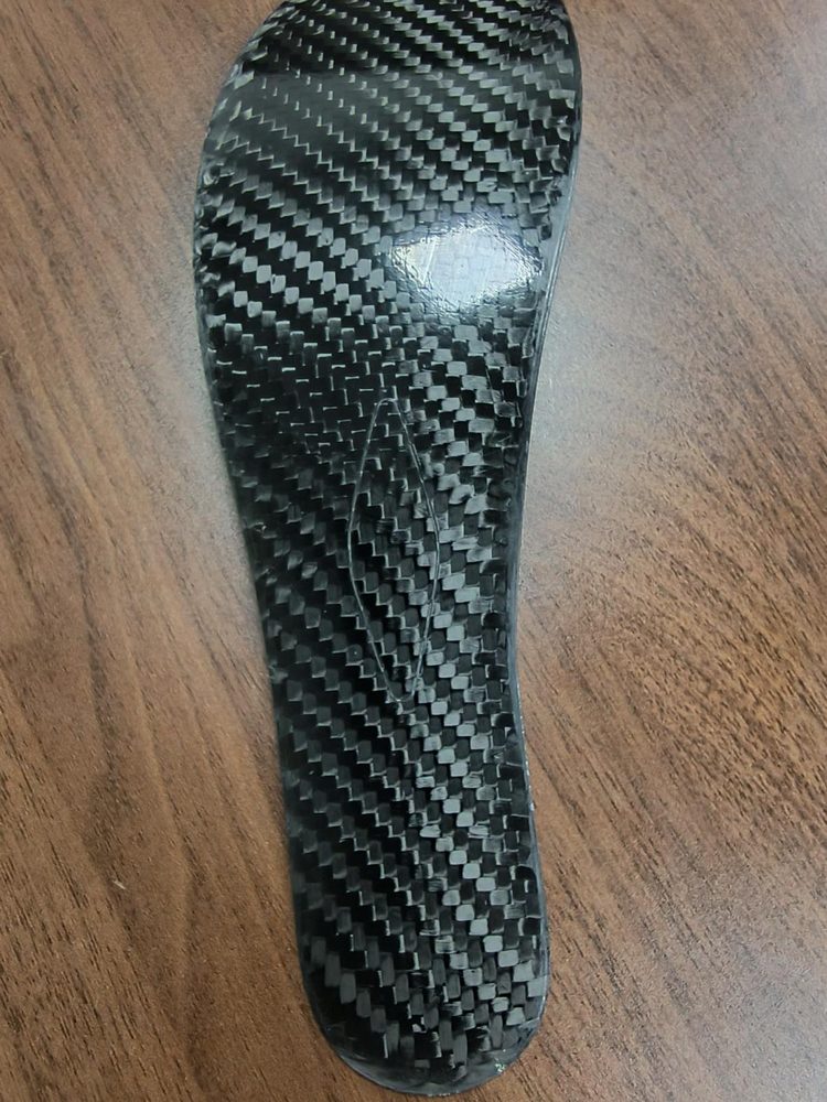 Custom carbon fiber shoe sole plate